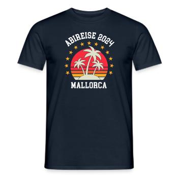 Mallorca 2024 Abireise Klassenfahrt Abi Abifahrt - Männer T-Shirt - Navy - Vorne - AI Model Male 178 light (178cm)