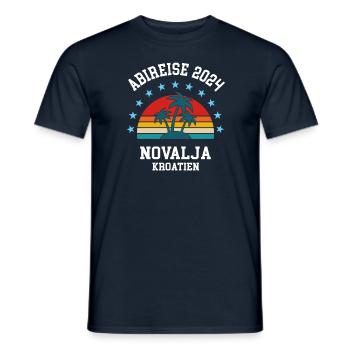 Novalja Abireise 2024 Abi Reise Abitur Kroatien - Männer T-Shirt - Navy - Vorne - AI Model Male 178 light (178cm)