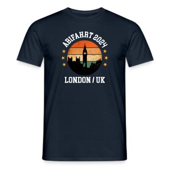 Abi Reise London 2024 Abifahrt Abitur England Tour - Männer T-Shirt - Navy - Vorne - AI Model Male 178 light (178cm)