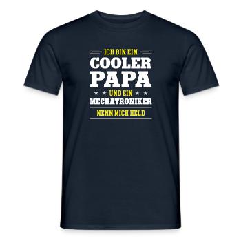 Mechatroniker Papa Handwerker Elektroniker Bester - Männer T-Shirt - Navy - Vorne - AI Model Male 178 light (178cm)
