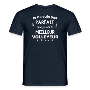 Je suis pas parfait je suis le meilleur volleyeur - T-shirt homme - marine - Devant - AI Model Male 178 light (178cm)