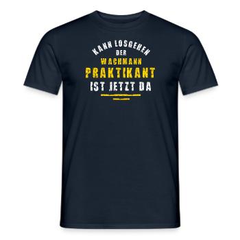 Wachmann Praktikant Wachdienst Praktikum Secruity - Männer T-Shirt - Navy - Vorne - AI Model Male 178 light (178cm)