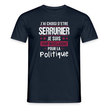 Serrurier cadeau humour drôle métier serrure homme - T-shirt homme - marine - Devant - AI Model Male 178 light (178cm)
