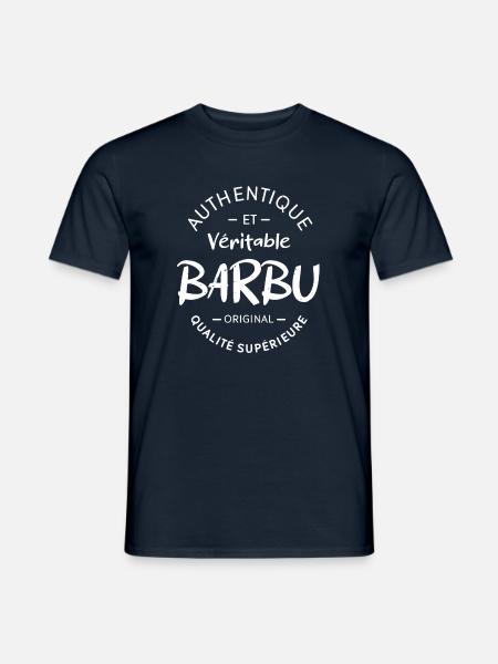 Barbu cadeau humour drôle anniversaire homme barbe - T-shirt homme - marine