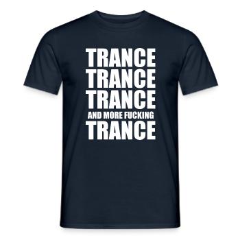 Trance Trance Trance - T-shirt homme - marine - Devant - AI Model Male 178 light (178cm)