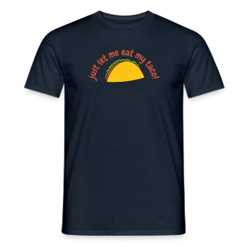 Laisse-moi manger mon taco - T-shirt homme - marine - Devant - AI Model Male 178 light (178cm)