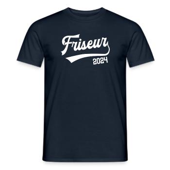 Friseur 2024 Ausbildung Prüfung Frisör Azubi Lehre - Männer T-Shirt - Navy - Vorne - AI Model Male 178 light (178cm)