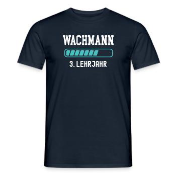 Wachmann Ausbildung 3 Lehrjahr 3. Ausbildungsjahr - Männer T-Shirt - Navy - Vorne - AI Model Male 178 light (178cm)