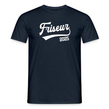 Friseur 2025 Ausbildung Beruf Friseure Azubi - Männer T-Shirt - Navy - Vorne - AI Model Male 178 light (178cm)