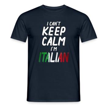 I can´t Keep Calm I´m Italian - Männer T-Shirt - Navy - Vorne - AI Model Male 178 light (178cm)
