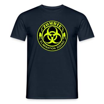 zombie_elimination_squad - Men's T-Shirt - navy - Front - AI Model Male 178 light (178cm)