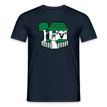 glücklich gesicht comic süß niedlich idyllisch zau - Männer T-Shirt - Navy - Vorne - AI Model Male 178 light (178cm)