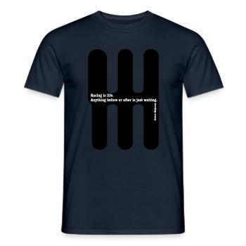 Racing is life... By Steeve McQueen - T-shirt homme - marine - Devant - AI Model Male 178 light (178cm)