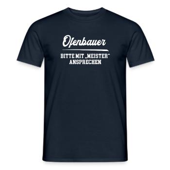 Ofenbauer Meister Ofenbaumeister Ofenbau Chef - Männer T-Shirt - Navy - Vorne - AI Model Male 178 light (178cm)