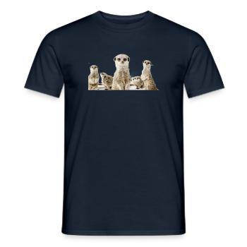 Écureuil terrestre - T-shirt homme - marine - Devant - AI Model Male 178 light (178cm)