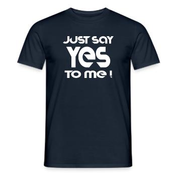 Saying text slogan cool - Men's T-Shirt - navy - Front - AI Model Male 178 light (178cm)