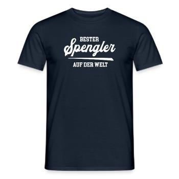 Bester Spengler Meister Dachdecker Spenglerei - Männer T-Shirt - Navy - Vorne - AI Model Male 178 light (178cm)