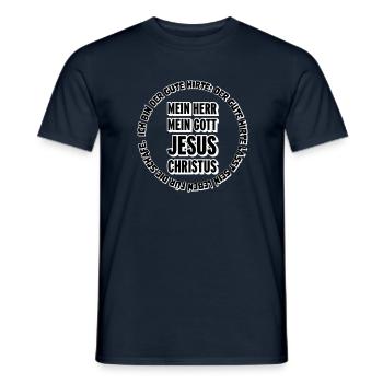 Gott Jesus Christus - Männer T-Shirt - Navy - Vorne - AI Model Male 178 light (178cm)