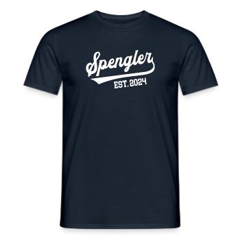 Spengler 2024 Ausbildung Prüfung Klempner Azubi - Männer T-Shirt - Navy - Vorne - AI Model Male 178 light (178cm)