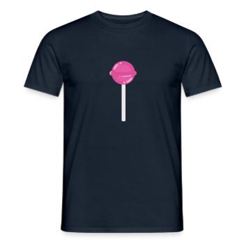 Pink lollipop - Men's T-Shirt - navy - Front - AI Model Male 178 light (178cm)
