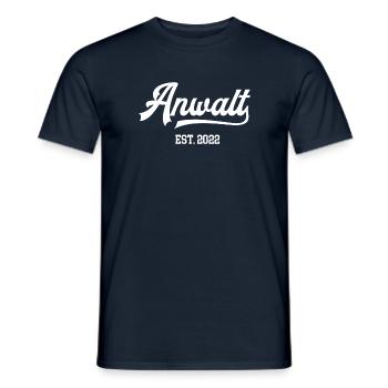 Anwalt seit 2023 Anwälte Rechtsanwalt Staatsanwalt - Männer T-Shirt - Navy - Vorne - AI Model Male 178 light (178cm)
