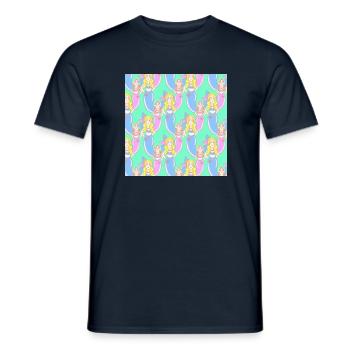 Nixen - Männer T-Shirt - Navy - Vorne - AI Model Male 178 light (178cm)