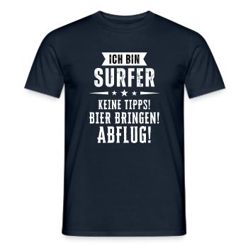 Ich bin Surfer - Keine Tipps! Bier bringen! - Männer T-Shirt - Navy - Vorne - AI Model Male 178 light (178cm)