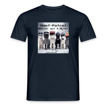 HOOF PATROL - Männer T-Shirt - Navy - Vorne - AI Model Male 178 light (178cm)