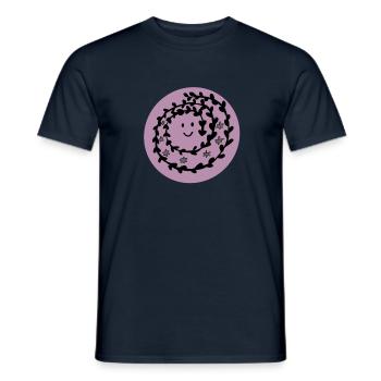 Grandir avec le lilas - T-shirt homme - marine - Devant - AI Model Male 178 light (178cm)