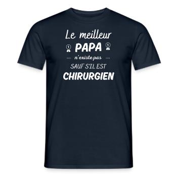 le meilleur papa n existe pas sauf si chirurgien - T-shirt homme - marine - Devant - AI Model Male 178 light (178cm)