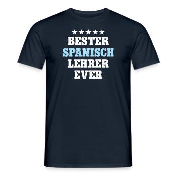 Spanisch Lehrer Geburtstag Maestro de Espanol - Männer T-Shirt - Navy - Vorne - AI Model Male 178 light (178cm)