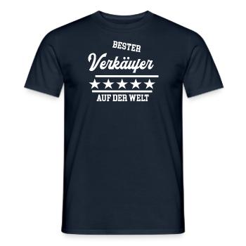 Bester Verkäufer Händler Einzelhändler Verkauf - Männer T-Shirt - Navy - Vorne - AI Model Male 178 light (178cm)