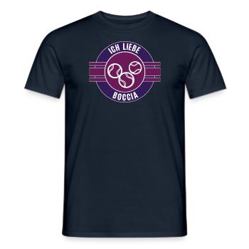 Ich Liebe Boccia Bocciaspiel Boule Spiel Team - Männer T-Shirt - Navy - Vorne - AI Model Male 178 light (178cm)
