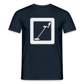 Symbol Metalldetektor zum Sondeln und Schatzsuche - Männer T-Shirt - Navy - Vorne - AI Model Male 178 light (178cm)