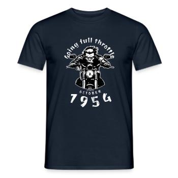 70. Geburtstag Going full throttle since 10/1954 - Männer T-Shirt - Navy - Vorne - AI Model Male 178 light (178cm)