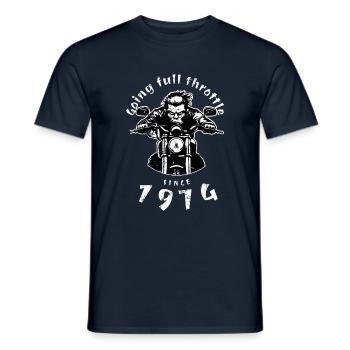 50e anniversaire Plein régime depuis 1974 - T-shirt homme - marine - Devant - AI Model Male 178 light (178cm)