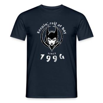 30e anniversaire Tenir le mal à distance depuis 1994 - T-shirt homme - marine - Devant - AI Model Male 178 light (178cm)