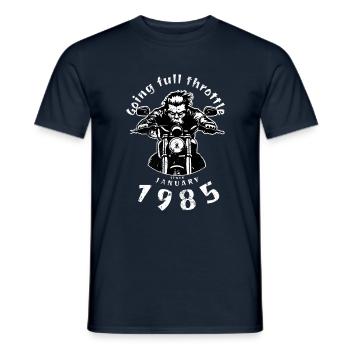 40. Geburtstag Plein régime depuis 01/1985 - T-shirt homme - marine - Devant - AI Model Male 178 light (178cm)