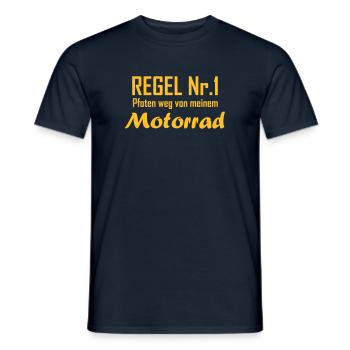 Regel Nr 1 motorrad - Männer T-Shirt - Navy - Vorne - AI Model Male 178 light (178cm)