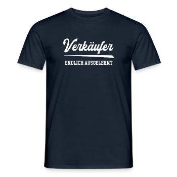 Verkäufer Endlich Ausgelernt Azubi Verkauf Handel - Männer T-Shirt - Navy - Vorne - AI Model Male 178 light (178cm)