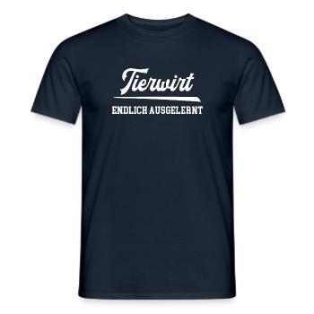 Tierwirt Endlich Ausgelernt Lehrling Geselle Azubi - Männer T-Shirt - Navy - Vorne - AI Model Male 178 light (178cm)