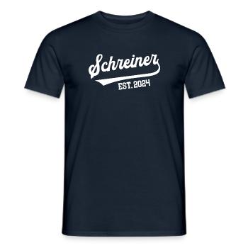 Schreiner 2024 Ausbildung Prüfung Tischler Azubi - Männer T-Shirt - Navy - Vorne - AI Model Male 178 light (178cm)