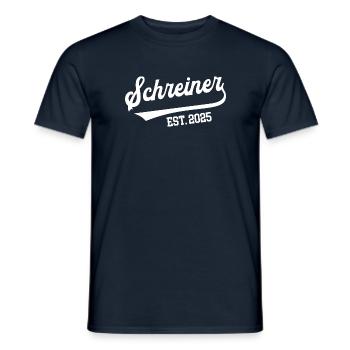 Schreiner 2025 Ausbildung Lehre Schreinerei Azubi - Männer T-Shirt - Navy - Vorne - AI Model Male 178 light (178cm)