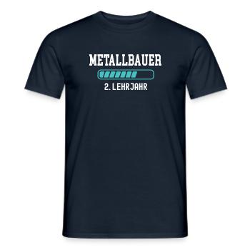 Metallbauer Ausbildung 2 Lehrjahr Ausbildungsjahr - Männer T-Shirt - Navy - Vorne - AI Model Male 178 light (178cm)