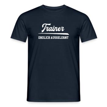 Trainer Prüfung Bestanden Ausbildung Abschluss - Männer T-Shirt - Navy - Vorne - AI Model Male 178 light (178cm)