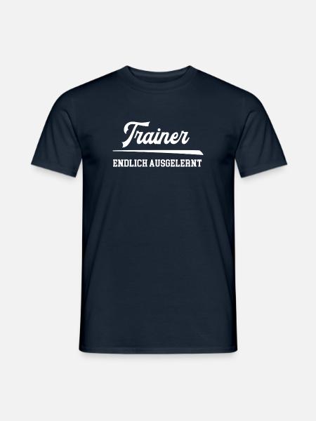 Trainer Prüfung Bestanden Ausbildung Abschluss - Männer T-Shirt - Navy