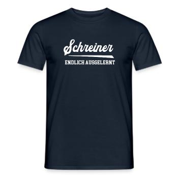 Schreiner Endlich Ausgelernt Lehrling Azubi Lehre - Männer T-Shirt - Navy - Vorne - AI Model Male 178 light (178cm)