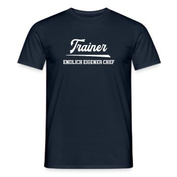 Trainer Chef Selbstständigkeit Fitnessstudio - Männer T-Shirt - Navy - Vorne - AI Model Male 178 light (178cm)
