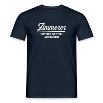 Zimmerer Meister Prüfung Bestanden Zimmerermeister - Männer T-Shirt - Navy - Vorne - AI Model Male 178 light (178cm)