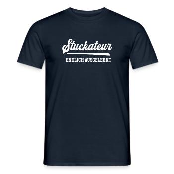 Stuckateur Endlich Ausgelernt Lehrling Azubi Lehre - Männer T-Shirt - Navy - Vorne - AI Model Male 178 light (178cm)